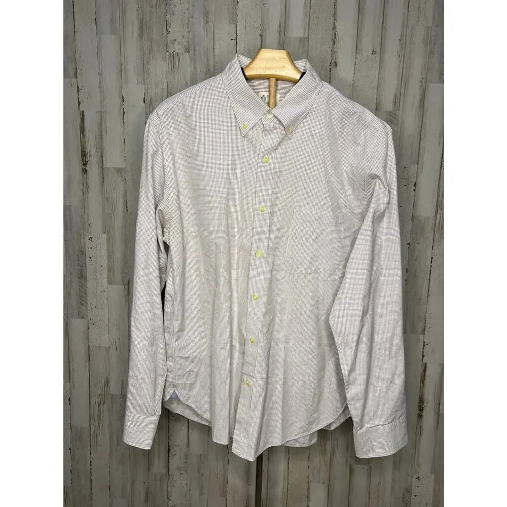 J. Crew Men's Tailored Fit Multicolored Check Long‎ Sleeve Shirt Size Large